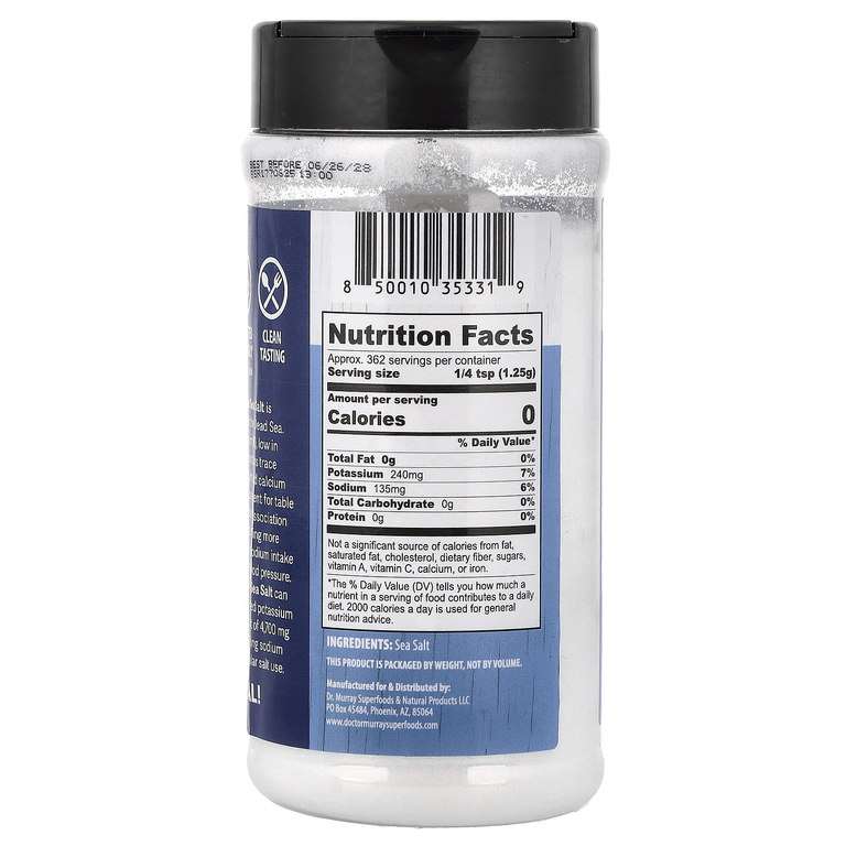 Dr. Murray's, PerfeKt морская соль, с низким содержанием натрия, 453,5 г (16 унций)