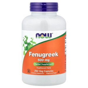 NOW Foods, пажитник, 500 мг, 250 вегетарианских капсул