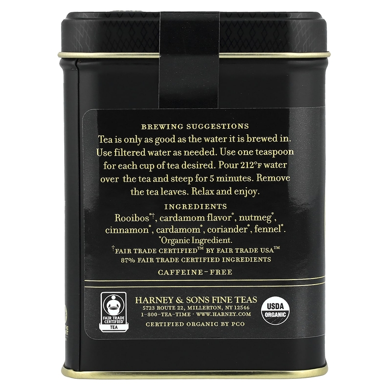 Harney & Sons, травяной чай, органический ройбуш, без кофеина, 112 г (4 унции)