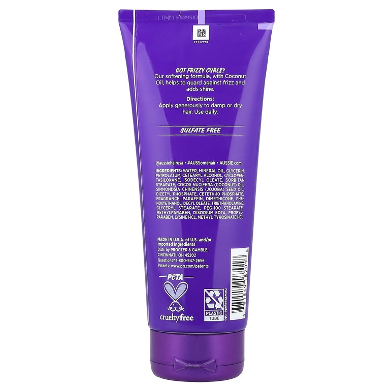 Aussie, Miracle Curls, крем для укрощения пушения, с кокосовым маслом, 193 г (6,8 унции)