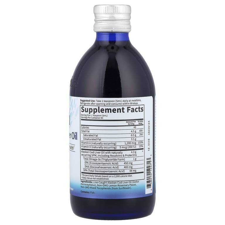 Garden of Life, Компания Dr. Formulated, жир печени аляскинской трески, лимон, 400 мл (13,52 жидк. Унции)
