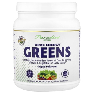 Paradise Herbs, ORAC Energy® Greens, зелень, оригинальная добавка с нейтральным вкусом, 728 г (25,6 унции)