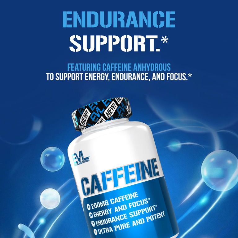 EVLution Nutrition, Кофеин, 200 мг, 100 таблеток