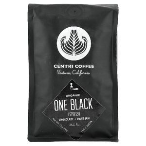 Centri Coffee, Organic One Black, шоколад и фруктовый джем, цельные зерна, эспрессо, 340 г (12 унций)