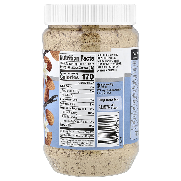 PB2 Foods, Performance, протеин из миндаля, ваниль, 454 г (16 унций)