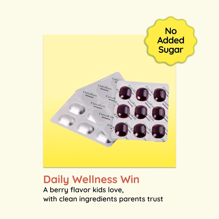 ChildLife Essentials, Super-Immune SoftChew Gummies, жевательные таблетки с бузиной для детей, со вкусом натуральных ягод, 27 таблеток