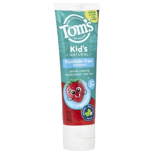 Tom's of Maine, Детская натуральная зубная паста, без фтора, для детей от 2 лет, со вкусом клубники, 144 г (5,1 унции)