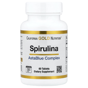 California Gold Nutrition, спирулина, органический комплекс AstaBlue, 60 таблеток