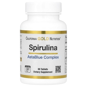 California Gold Nutrition, спирулина, органический комплекс AstaBlue, 60 таблеток