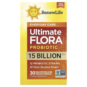 Renew Life, Ultimate Flora™, пробиотик с отсроченным высвобождением, 30 веганских капсул
