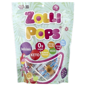 Zollipops, The Clean Teeth Pops, тропический фрукт, около . 22–24 поп-шоу, 5,2 унции (147 г)