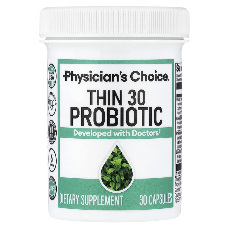 Physician's Choice, Thin 30, пробиотик, 30 капсул