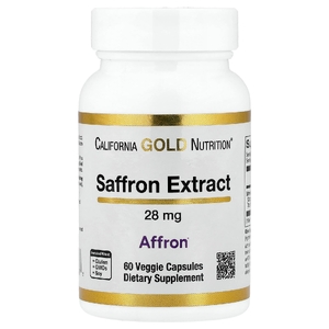 California Gold Nutrition, экстракт шафрана с Affron®, 28 мг, 60 растительных капсул