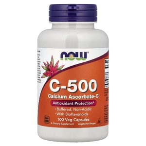 NOW Foods, C-500, аскорбат кальция-C, 100 капсул
