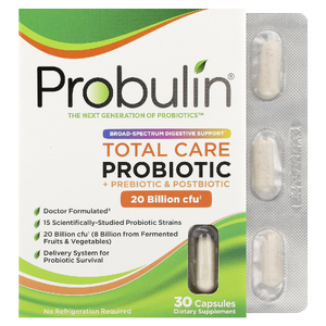 Probulin, Пробиотик Total Care + пребиотик и постбиотик, 30 капсул