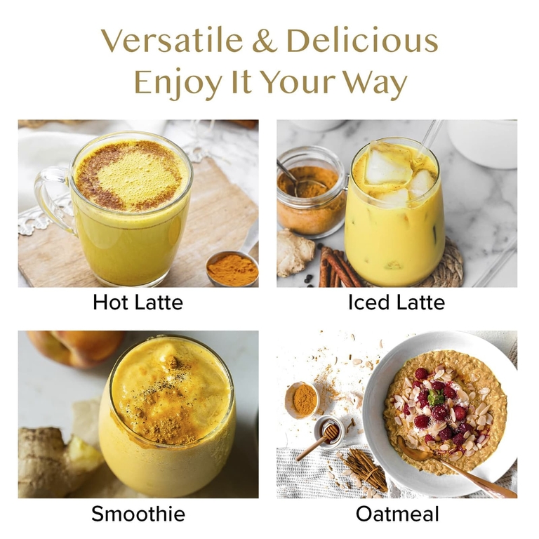 Vahdam Teas, смесь для латте, куркума и имбирь, без кофеина, 100 г (3,53 унции) (Товар снят с продажи) 