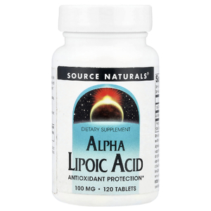 Source Naturals, Альфа-липоевая кислота, 100 мг, 120 таблеток
