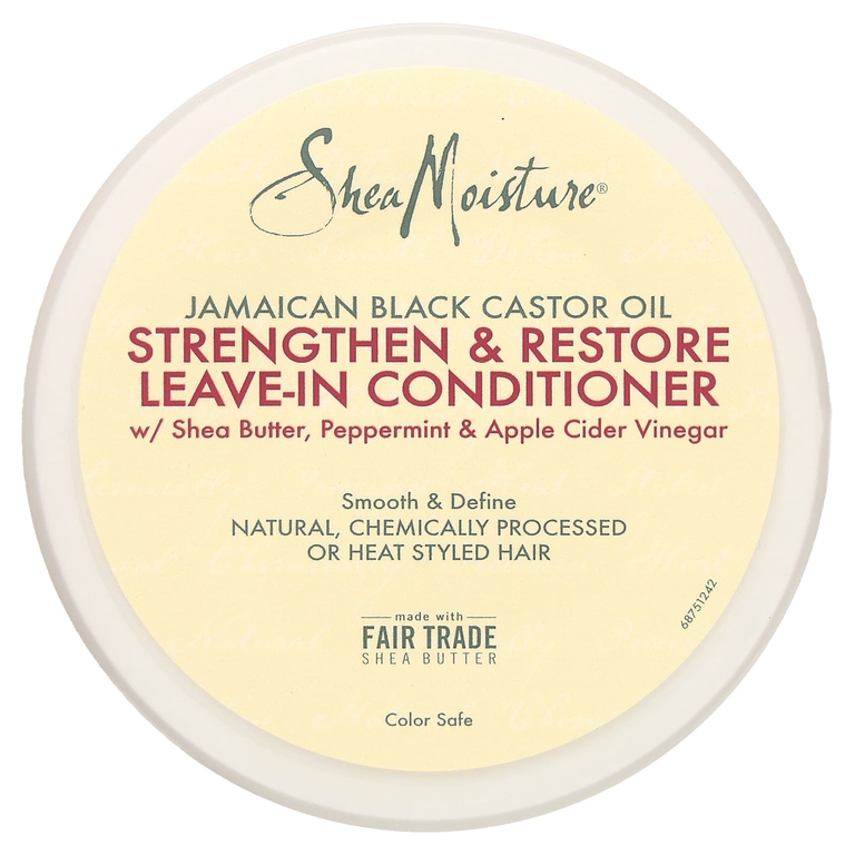 SheaMoisture, Ямайское черное касторовое масло, укрепляющий и восстанавливающий несмываемый кондиционер, 312 г (11 унций)