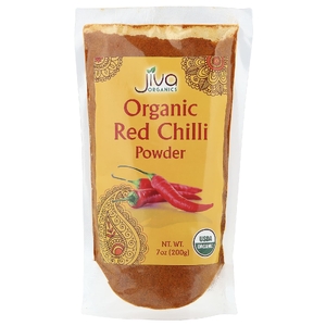 Jiva Organics, Органический порошок из красного перца чили, 200 г (7 унций) (Товар снят с продажи) 