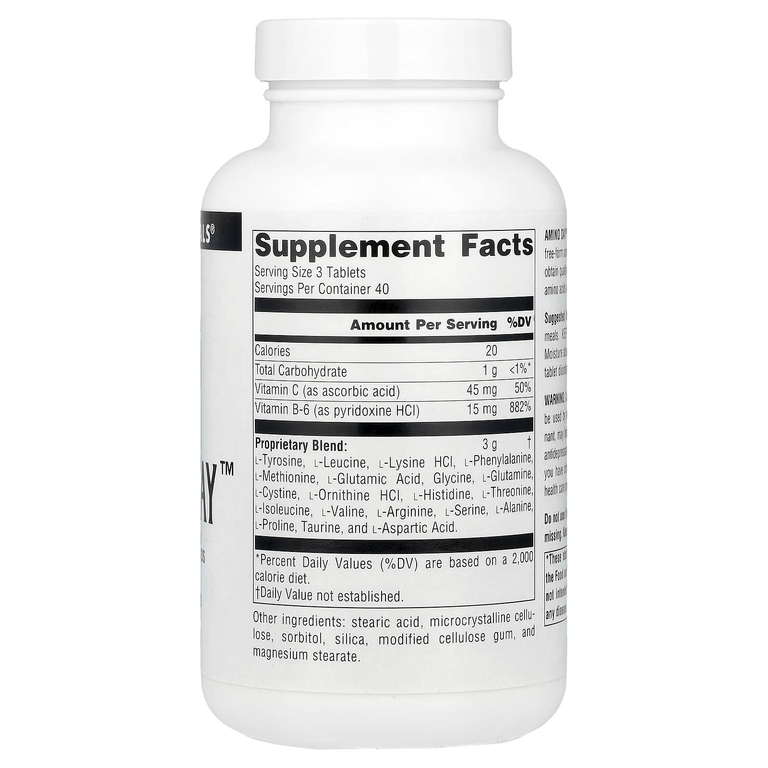 Source Naturals, комплекс 20 аминокислот в свободной форме, 120 таблеток