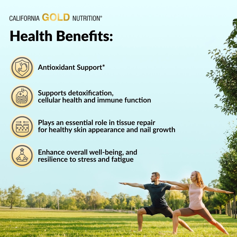 California Gold Nutrition, L-глутатион (восстановленный), 500 мг, 30 растительных капсул