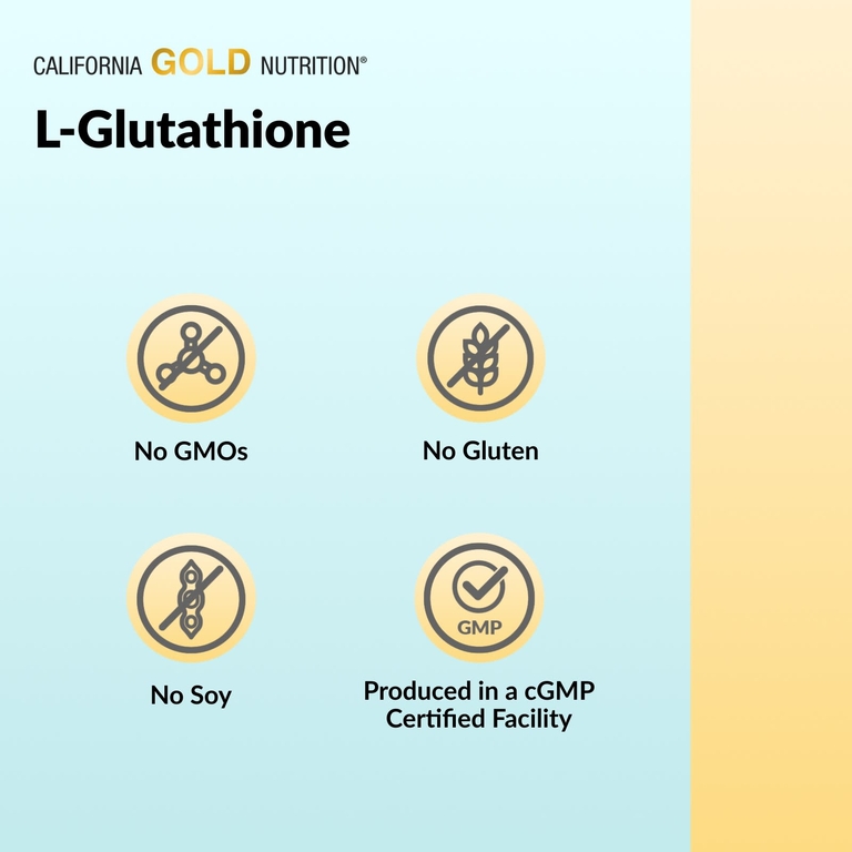 California Gold Nutrition, L-глутатион (восстановленный), 500 мг, 30 растительных капсул