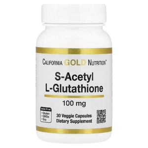 California Gold Nutrition, S-ацетил-L-глутатион, 100 мг, 30 растительных капсул