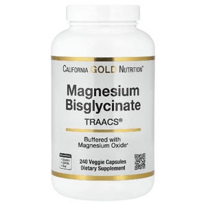California Gold Nutrition, хелатный бисглицинат магния, Albion TRAACS®, 240 растительных капсул (100 мг в 1 капсуле)