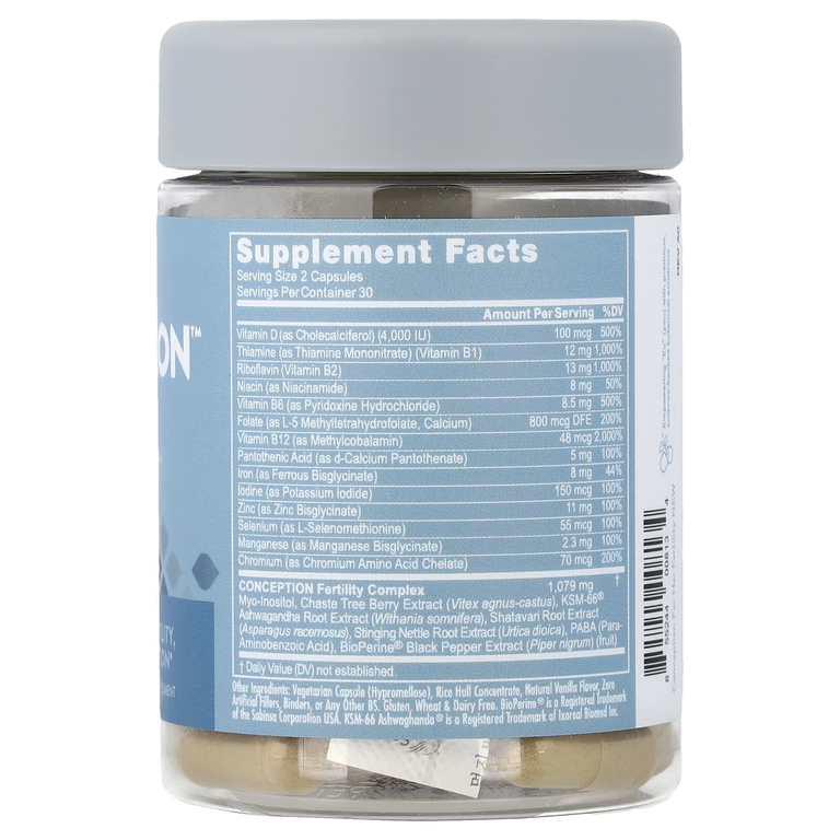 Eu Natural, Conception™  For Her, поддержка фертильности, 60 вегетарианских капсул