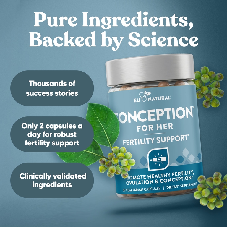Eu Natural, Conception™  For Her, поддержка фертильности, 60 вегетарианских капсул