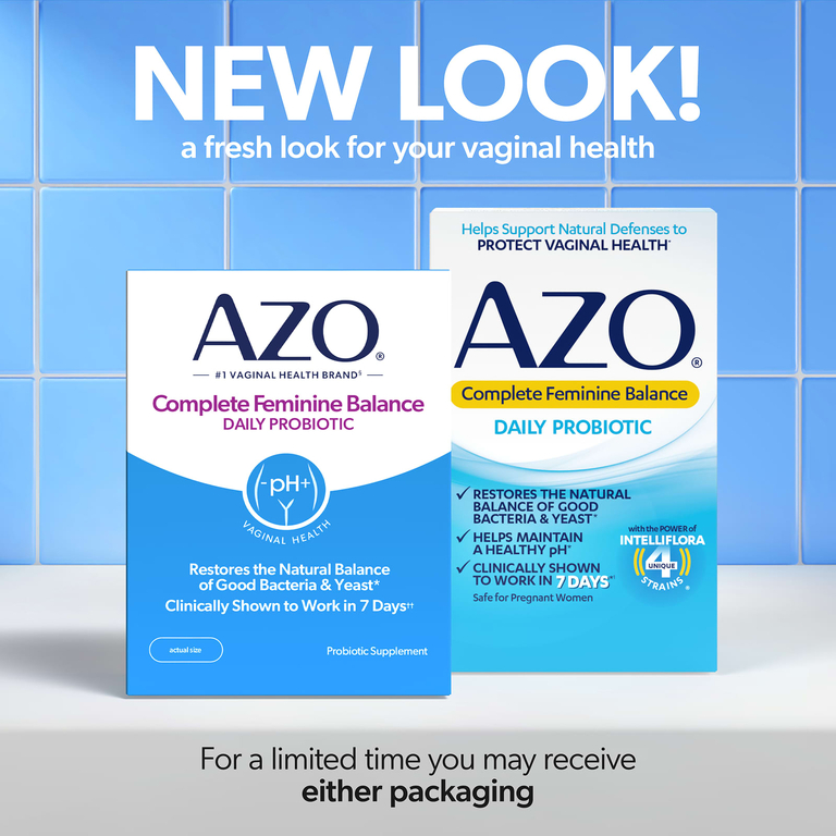 AZO, Complete Feminine Balance®, пробиотик для ежедневного приема, 60 капсул