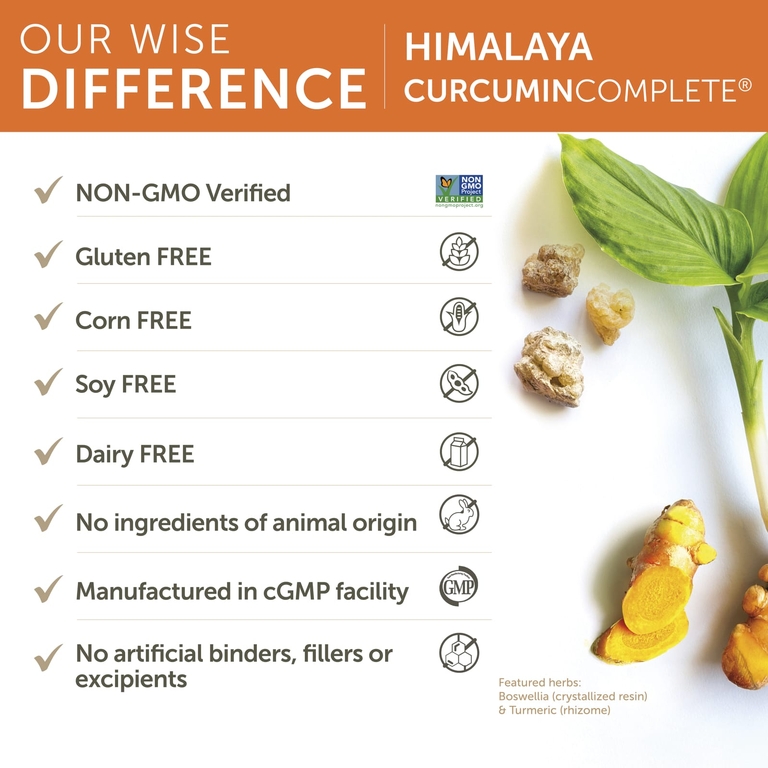 Himalaya, Curcumin Complete, Совместное решение, 60 вегетарианских капсул (Товар снят с продажи) 