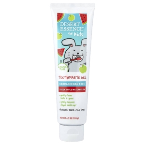 Desert Essence, зубная паста-гель для детей, 6 месяцев и старше, зелёный яблоко, 133 г (4,7 унции)