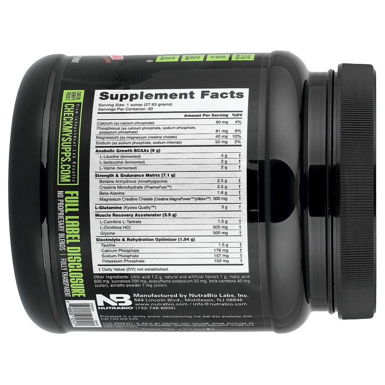 NutraBio, Reload Recovery Matrix, апельсин и манго, 829 г (1,83 фунта)