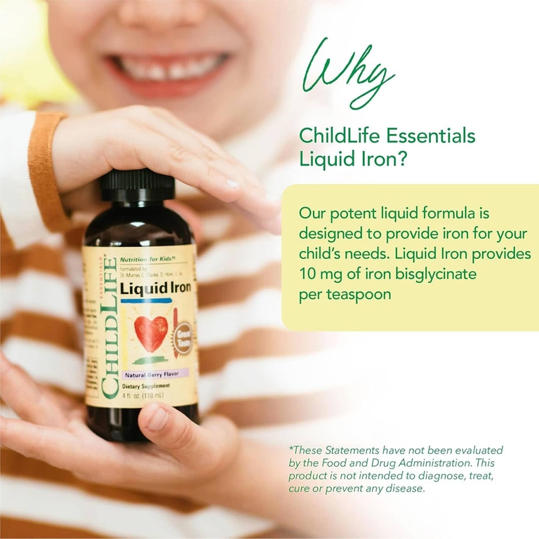 ChildLife Essentials, Liquid Iron, с натуральным ягодным вкусом, 118 мл (4 жидк. унции)