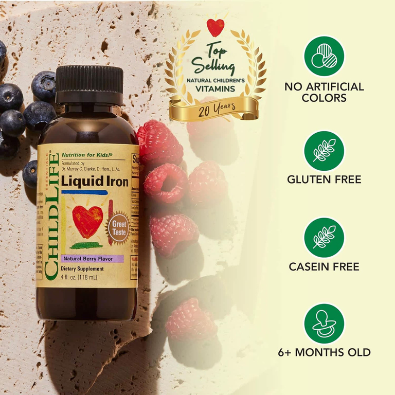 ChildLife Essentials, Liquid Iron, с натуральным ягодным вкусом, 118 мл (4 жидк. унции)