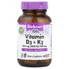 Bluebonnet Nutrition, витамины D3 и K2, 60 вегетарианских капсул