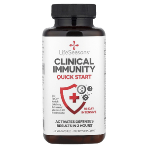 LifeSeasons, Clinical Immunity, быстрое начало работы, 60 растительных капсул