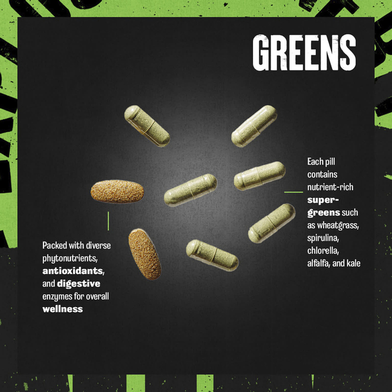 Animal, Daily Greens, таблетки в упаковке, 30 пакетиков