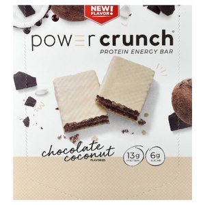 BNRG, Power Crunch®, протеиновый батончик, шоколад и кокос, 12 батончиков по 40 г (1,4 унции) (Товар снят с продажи) 