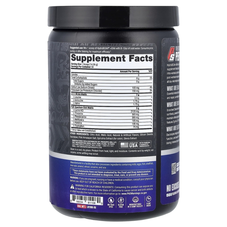 ProSupps, HydroBCAA + EAA, Blue Razz, 430,8 г