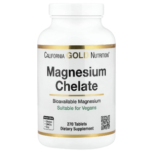 California Gold Nutrition, хелат магния с кальцием, 270 таблеток