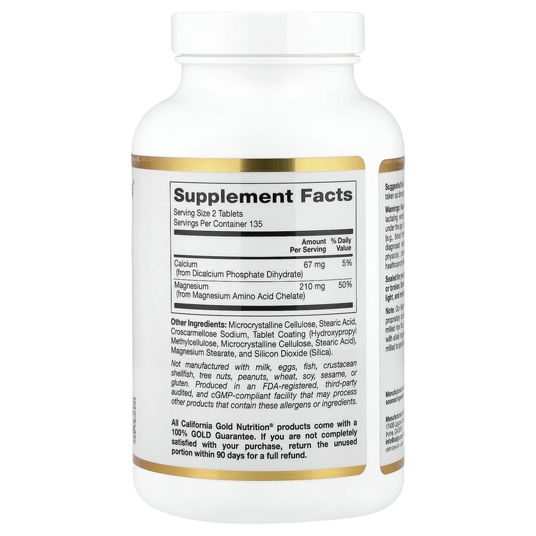 California Gold Nutrition, хелат магния с кальцием, 270 таблеток