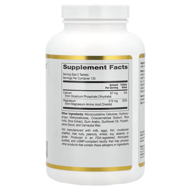 California Gold Nutrition, хелат магния с кальцием, 270 таблеток