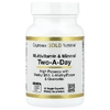 California Gold Nutrition, мультивитамины и минералы с метилом B12, витамином C, L-метилфолатом и кверцетином, для приёма два раза в день, 60 растительных капсул