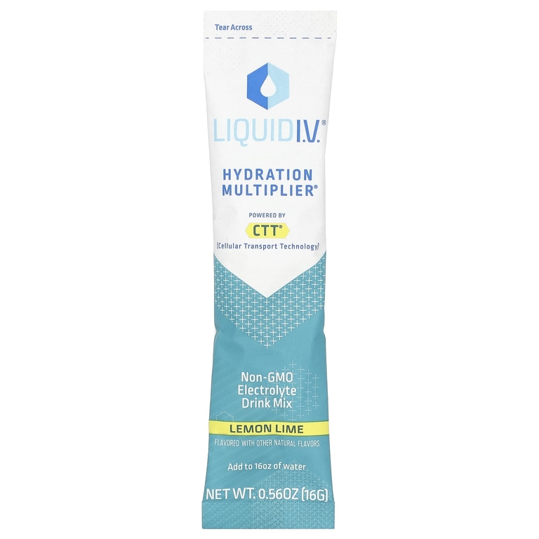 Liquid I.V., Hydration Multiplier®, смесь для приготовления электролитов, лимон и лайм, 10 пакетиков по 16 г (0,56 унции)