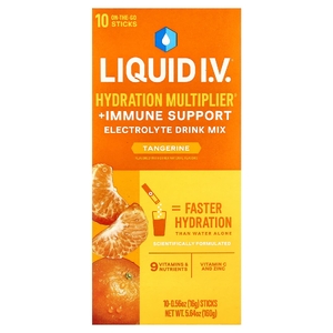 Liquid I.V., Hydration Multiplier® и смесь для приготовления напитка для поддержки иммунитета, со вкусом мандарина, 10 стик-пакетов по 16 г (0,56 унции)