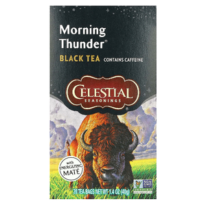 Celestial Seasonings, черный чай с матэ, 20 чайных пакетиков, 40 г (1,4 унции)
