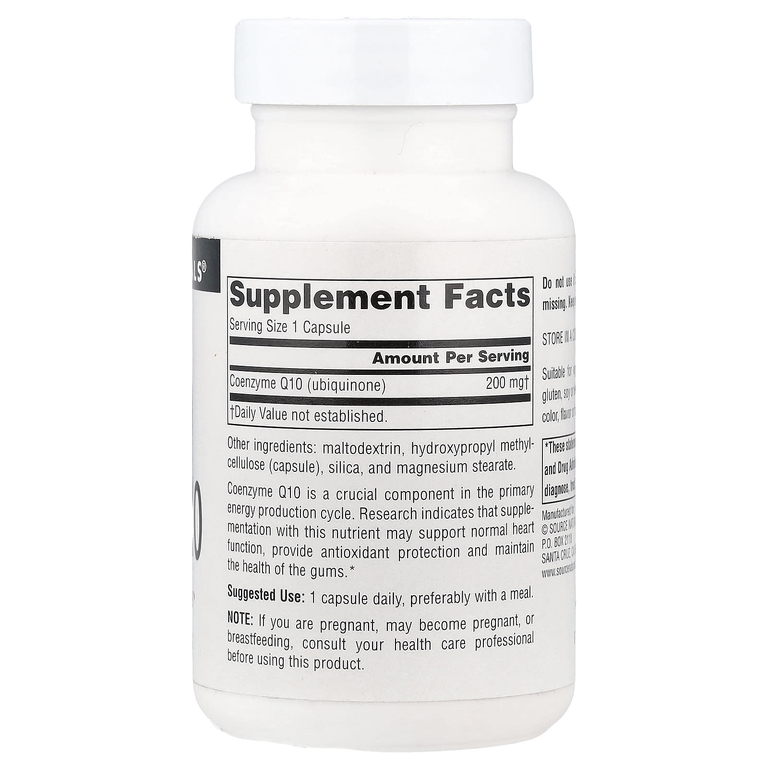 Source Naturals, коэнзим Q10, 200 мг, 60 капсул