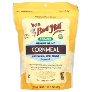 Bob's Red Mill, Органическая кукурузная мука среднего помола, цельнозерновая, 680 г (24 унции)